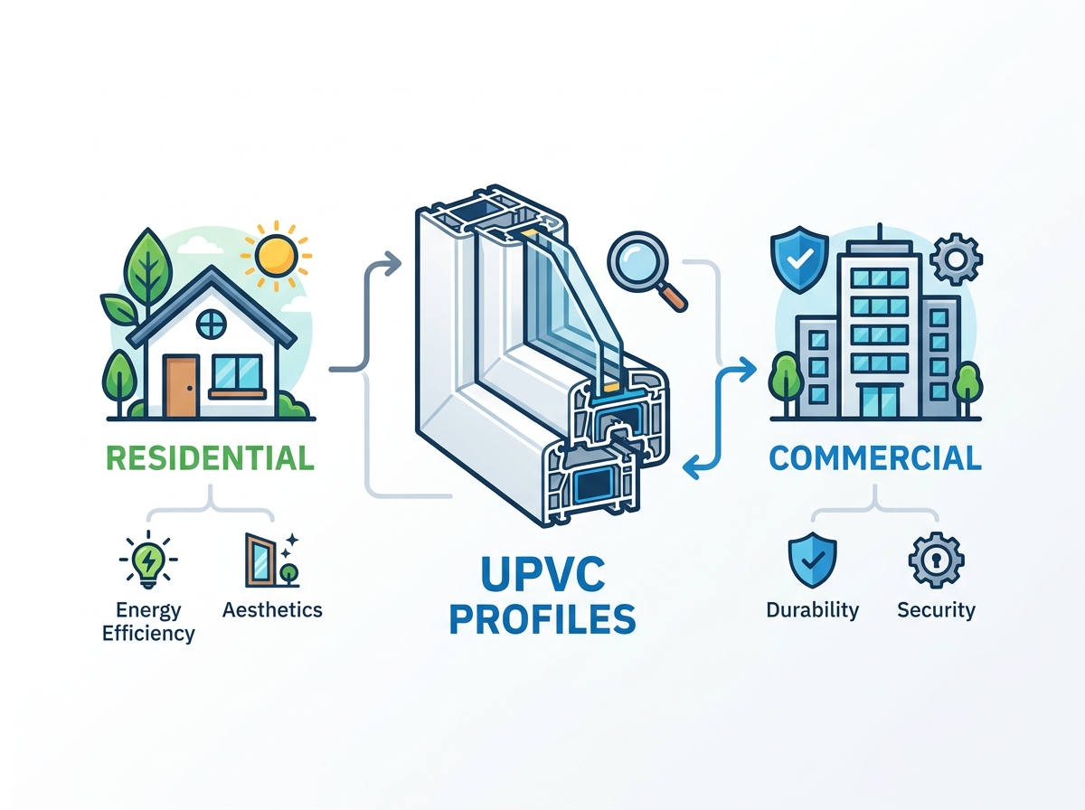 ملفات تعريف الأبواب والنوافذ UPVC